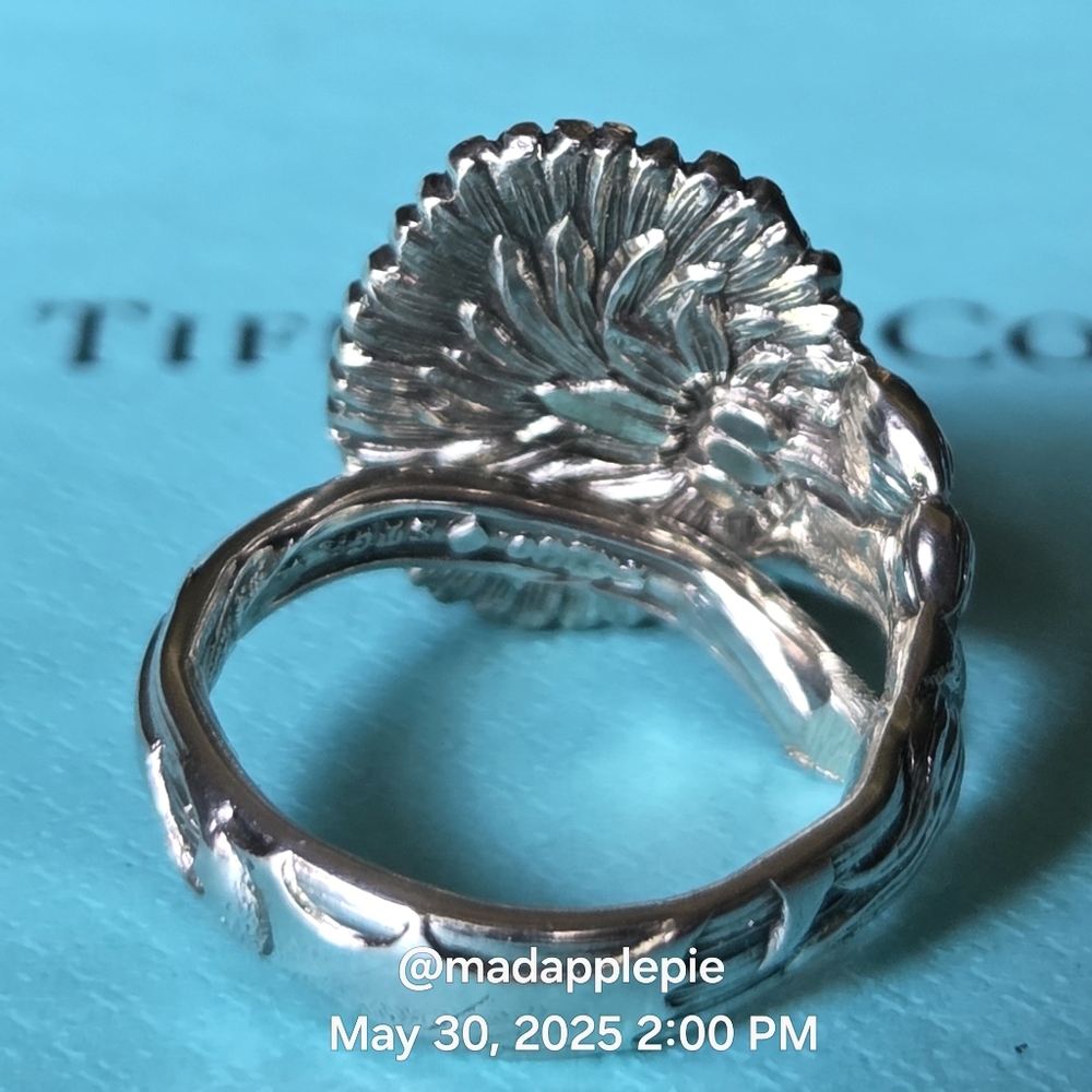 1885 Tiffany & Co.  Dandelion Spoon Ring in Sterling Silver Luxury Vintage #44 - Picture 4 of 12